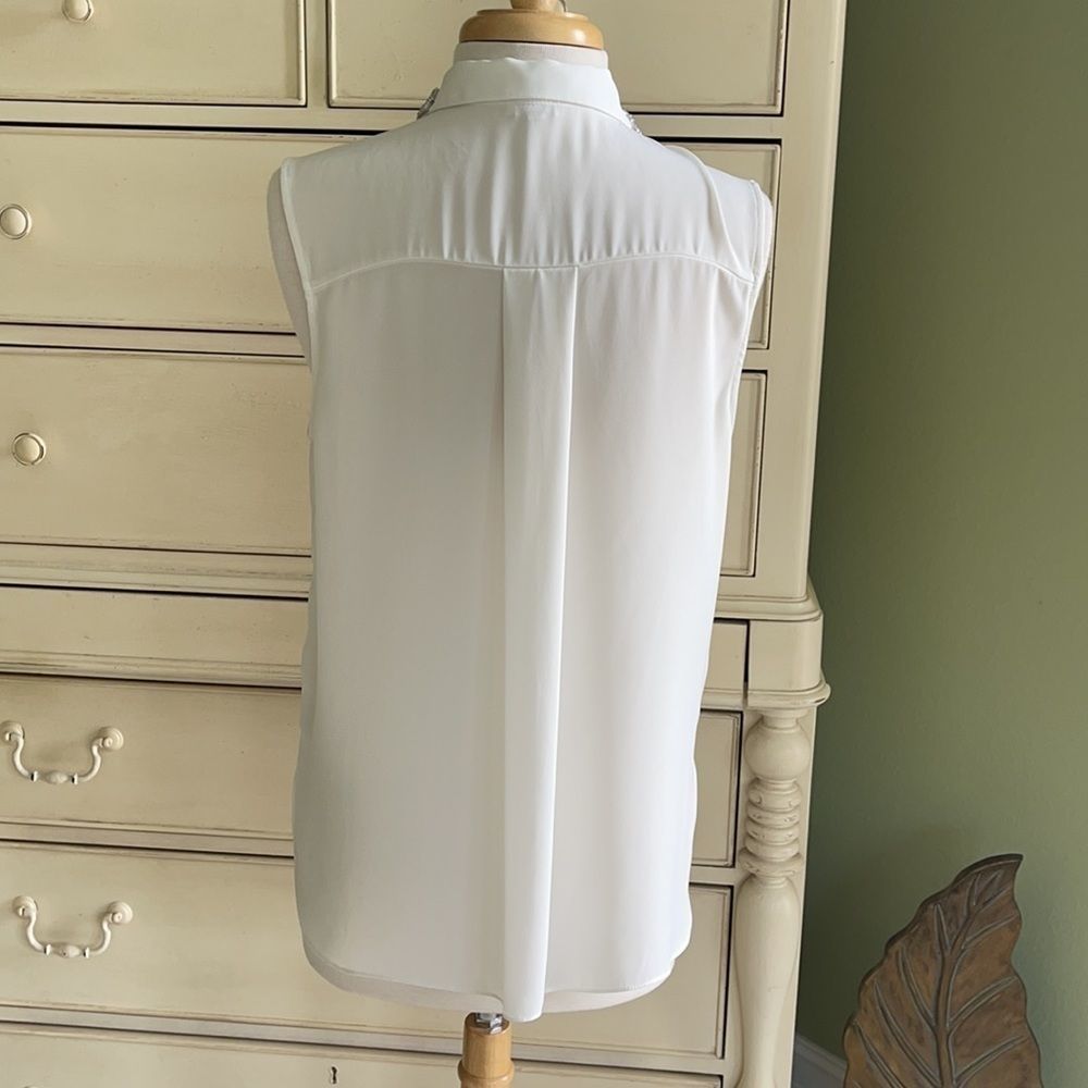 River Island sleeveless Button up Blouse SZ UK14 - Picture 4 of 6